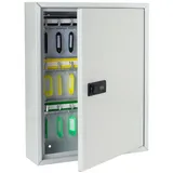 HMF 13642-07 Schlüsselschrank mit Zahlencode, Schlüsselkasten groß, 42 Haken, 35 x 27 x 8 cm, Lichtgrau