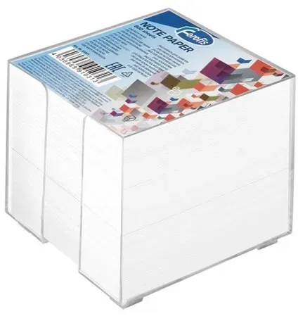 Cube with white paper approx. 9*9cm.