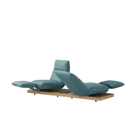 KOINOR Couch Leder 2-Sitzer Türkis/Petrol