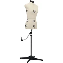 vidaXL Schneiderpuppe Verstellbar Weiblich Creme S Größe 33-40