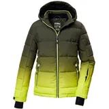 KILLTEC Jungen Skijacke/Ski-Steppjacke mit Kapuze und Schneefang KSW 382 BYS QLTD JCKT, lime, 152