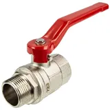 tecuro Kugelhahn, Innen- x Außengewinde G 3/4 Zoll (DN 20) Stahlhebel lang, temperaturbeständig von -20°C bis + 150°C, Druckstufe PN25, MS vernickelt