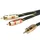 Roline Gold Audiokabel 3,5mm-Klinken-Stecker Stereo / 2x Cinch-Stecker schwarz / gold 10m