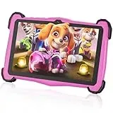 EagleSoar 2024 Neuestes Kinder Tablet 7 Zoll, 10GB+64GB/1TB Expandieren mit Octa-Core-Prozessor, Android 14 Tablet für Kinder von 3-12 Jahren, Kids Tablet mit Kindersicherung und EVA-Schutzhülle(Rosa)