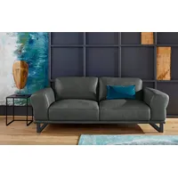 W.SCHILLIG 2,5-Sitzer montanaa, mit Metallkufen in Schwarz pulverbeschichtet, Breite 212 cm grau