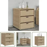 Gartenschrank Beige 55x59x69 cm Poly Rattan - Outdoor-Möbel - Gartenschrank - Stauraum - Gartenorganisation - Rattanmöbel - The Living Store