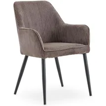 Idimex Esszimmerstuhl Verona Cord taupe 2er Set