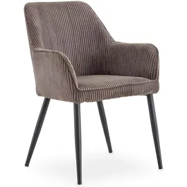 Idimex Esszimmerstuhl Verona Cord taupe 2er Set