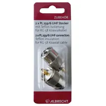 Albrecht PL-Stecker PL259/6 Zweier-Blisterset 50120