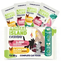 ANIMAL ISLAND Everyday Huhn und Rindfleisch Viererpack 4x85g