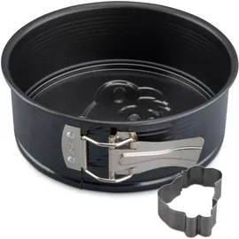 Zenker meets Haribo Backform mit Motivboden 18 cm Durchmesser – Springform für leckeren Goldbär-Kuchen inklusive Goldbär-Ausstecher – Runde Kuchenform mit Haribo-Design