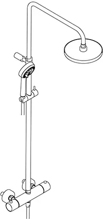 LOGO Thermostat Dual Shower System, Kopfbrause 250mm chrom