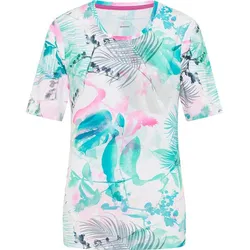 JOY Damen Shirt CLARA T-Shirt, tropical green print, 38