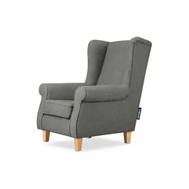 Konsimo Ohrensessel Miles Webstoff 82 x 105 x 97 cm Grau