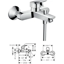 Hansgrohe Logis Aufputz chrom