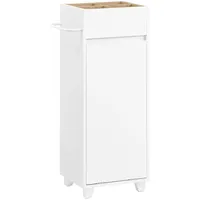SoBuy Wäscheschrank mit Ausklappbarem Wäschesack Wäschesammler Weiß BZR159-W
