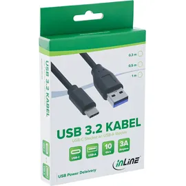 InLine USB 3.1 Kabel, Typ C Stecker an A Stecker 0,5m
