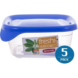 Curver Frischhaltedose quadratisch transparent/blau 0,25 l