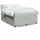 vidaXL Boxspringbett mit Matratze Hellgrau 160x200 cm Samt