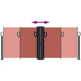 vidaXL Seitenmarkise 100 x 1000 cm Orange Polyester