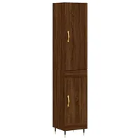 VidaXL Highboard Braun Eichen-Optik 34,5x34x180 cm Holzwerkstoff vidaXL