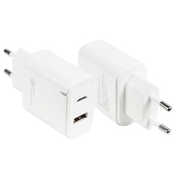 Good Connection USB-Schnellladegerät 20W 2-Port USB-C/A PD weiß