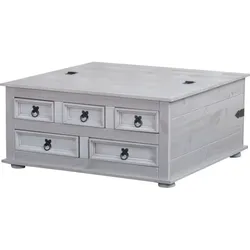 Kiefer Truhentisch New Mexico Mexiko grau massiv Couchtisch Truhe Holztruhe