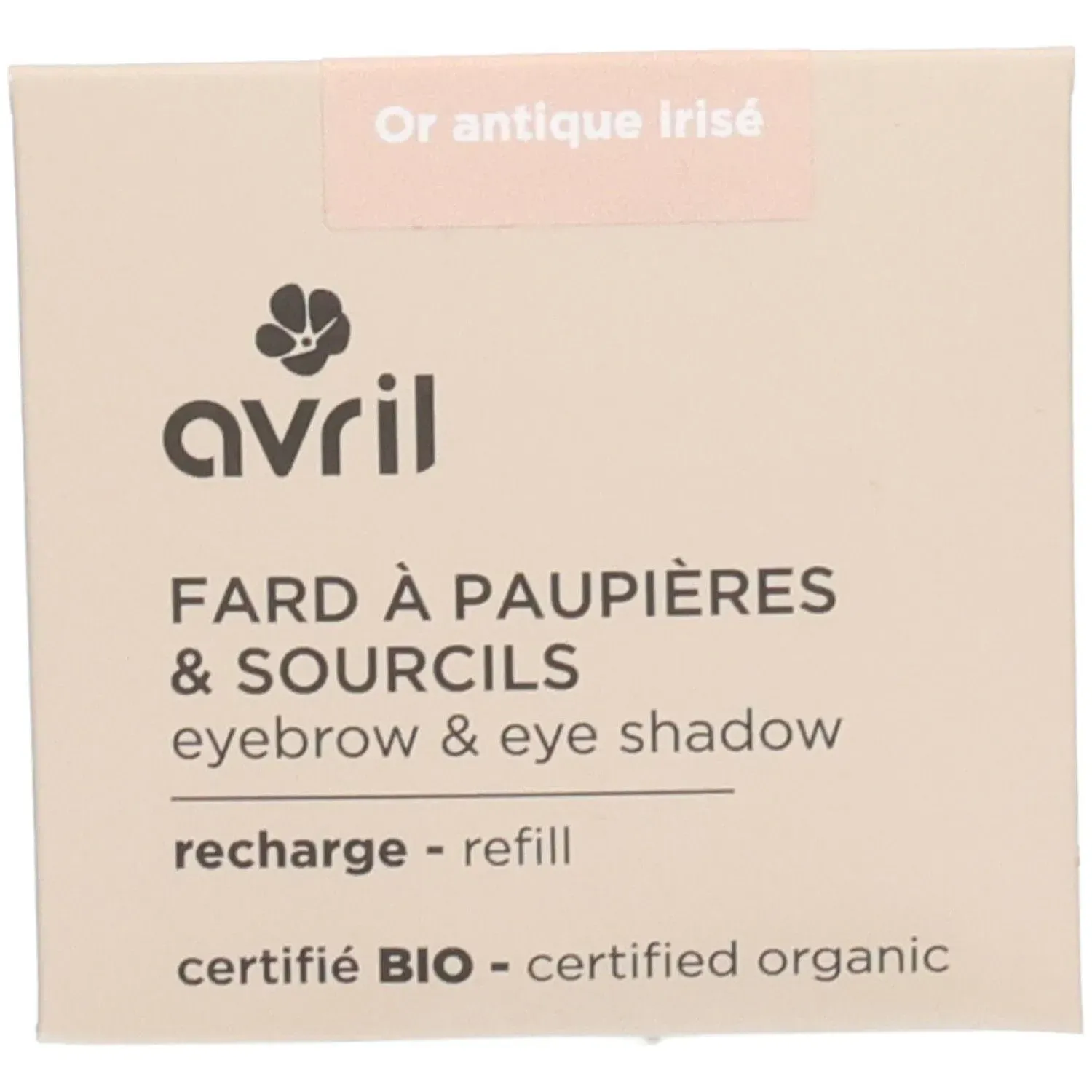 Avril Nachfüllpackung für Lidschatten & Augenbrauen – Antikgold mit Schimmer