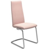 Stressless® Polsterstuhl Laurel, High Back, Größe M, mit Beinen aus Stahl in Chrom matt rosa