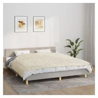 vidaXL Gewichtsdecke Hellcreme 155x220 cm 7 kg Stoff