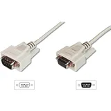 Digitus Seriell Verlängerungskabel [1x D-SUB-Stecker 9pol. - 1x D-SUB-Buchse 9pol.] 3.00 m Beige