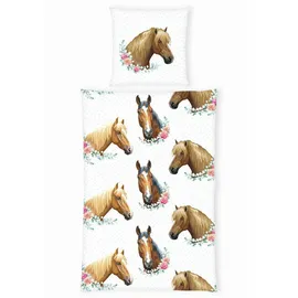 Herding Young Collection Pferd Renforcé weiß 135 x 200 cm + 80 x 80 cm