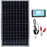 Solarpanel-controller-kit, Ladegerät Mit Aluminiumrahmen, 100 W Und 12 V 10–50 A Ladeleistung Für Wohnmobil, Auto, Boot