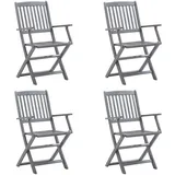vidaXL Gartenstuhl klappbar 4 St. 4 x 4 x 4 cm blau