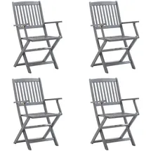 vidaXL Gartenstuhl klappbar 4 St. 4 x 4 x 4 cm blau