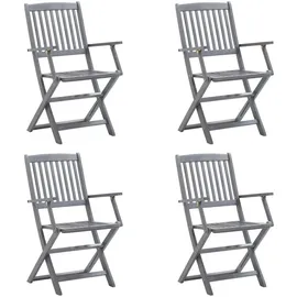 vidaXL Gartenstuhl klappbar 4 St. 4 x 4 x 4 cm blau