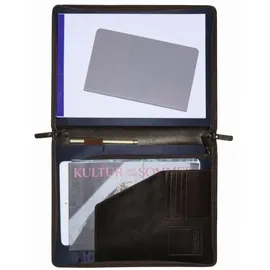 LEONHARD HEYDEN Dakota Schreibmappe Leder 32 cm Laptopfach braun