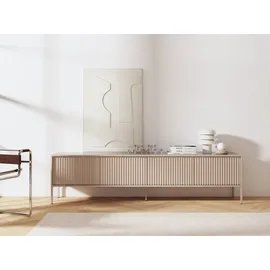 beautysofa NOTO TV-Schrank 204x38x53 cm Beige MDF/Spanplatte