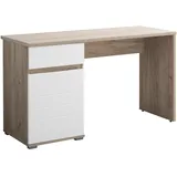 Home Affaire Schreibtisch Elan, Breite 130 cm, Front in Rillenoptik, grifflos, ABS-Schutzkanten beige|grau