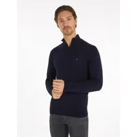 Tommy Hilfiger Troyer »PIMA ORG CTN CASHMERE ZIP MOCK« TOMMY HILFIGER desert sky