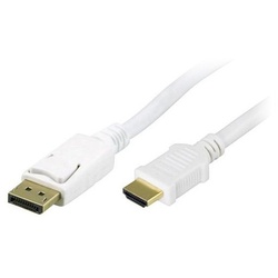 Deltaco DisplayPort ></noscript> HDMI 2m Weiß