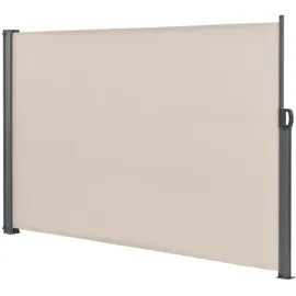 pro.tec Seitenmarkise 180 x 300 cm Sandfarben Stahl