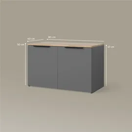 livinity® Piave 80 x 50 x 40 cm Anthrazit