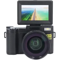 Tbest 4K-Digitalkamera, 48 MP Vlogging-Kamera, Gesichtserkennung, Autofokus, Anti-Shake, Kompakte Reise-Videokamera mit 32G-Karte, 3 Zoll 180-Grad-Klappbildschirm, 0,45-faches (White)