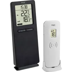 TFA Dostmann Funk-Thermometer LOGOneo Funk-Thermometer digital Schwarz 30.3071.01
