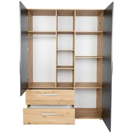 Arthur Berndt Babyzimmer-Komplettset »Babyzimmer-Set »Alessio« 3-teilig, Anthrazit mit Eiche Artisan Dekor« Set, schwarz