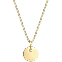 elli by julie & grace Elli Halskette Damen, Plättchen 925 Silber Vergoldet