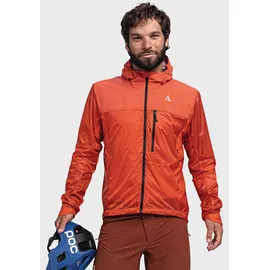 Schöffel Herren Hybrid Jkt Flow Trail M, extrem leichte MTB Jacke, winddichte, atmungsaktive Fahrradjacke mit vorgeformten Ellbogen, poinciana, 52
