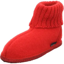 HAFLINGER Hüttenschuh Karl Filzpantoffel mit Kragen Hausschuh rot 42 - 42
