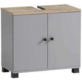 Schildmeyer MÖBELPARTNER Waschbeckenunterschrank Balto 157426 platingrau, wildeiche 59,8 x 32,6 x 62,4 cm